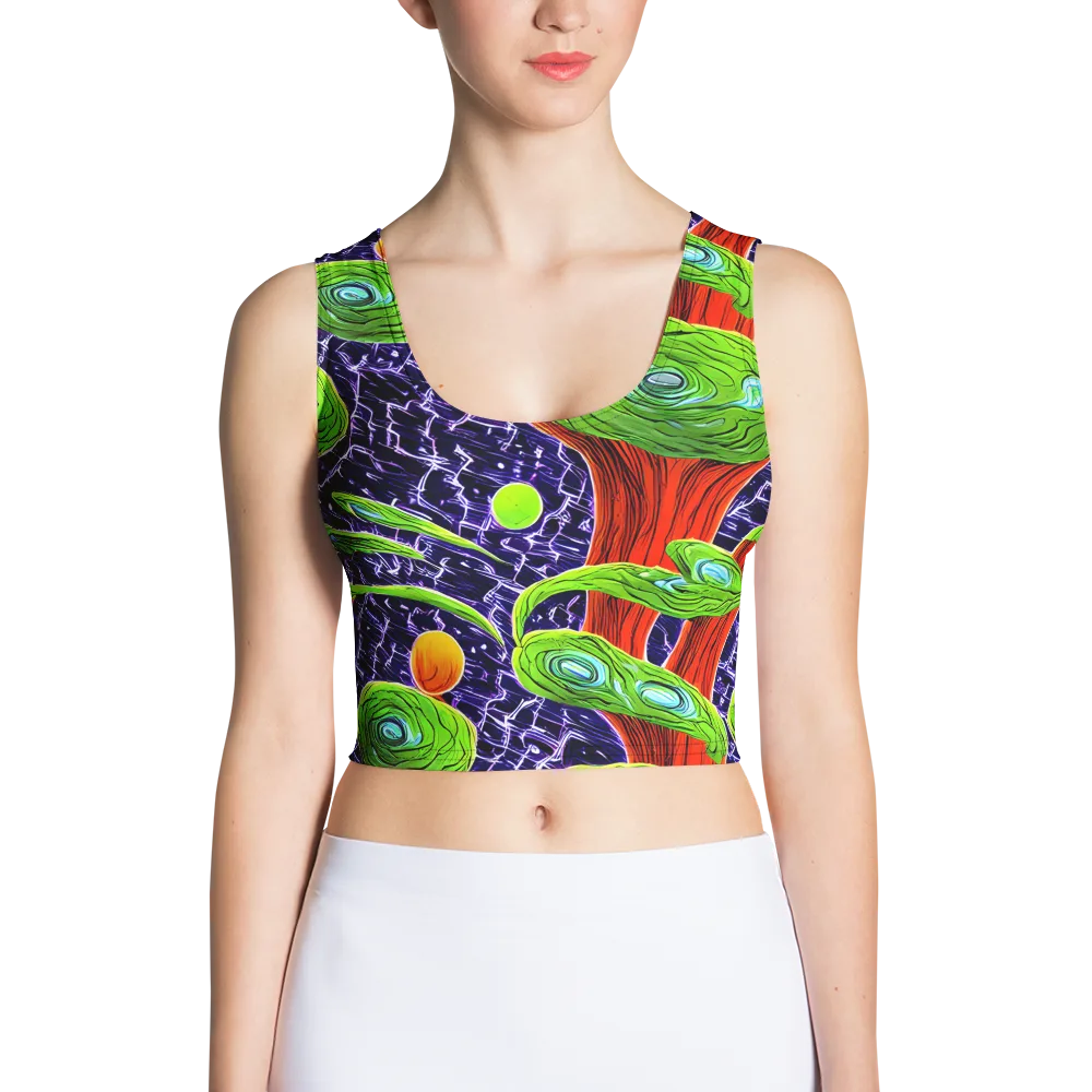Psychedelic Grove on Crop Top — Front