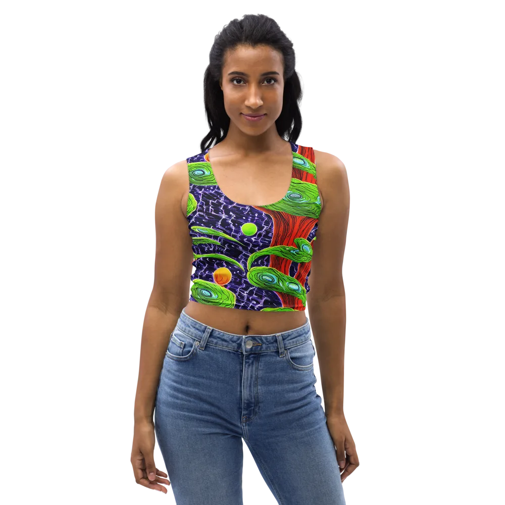 Psychedelic Grove on Crop Top — Front