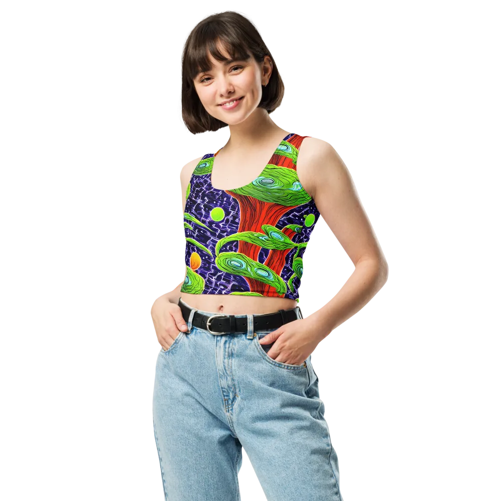 Psychedelic Grove on Crop Top — Front