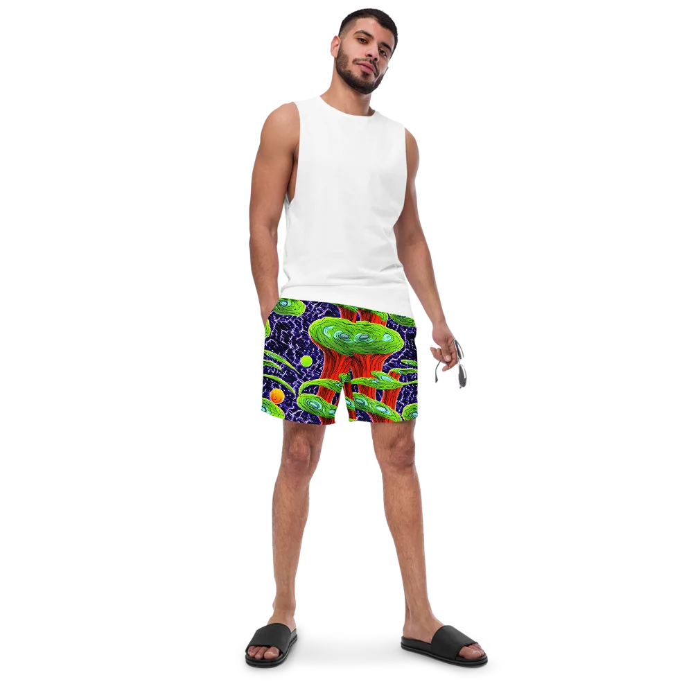 Psychedelic Grove on Swim Trunks — Front
