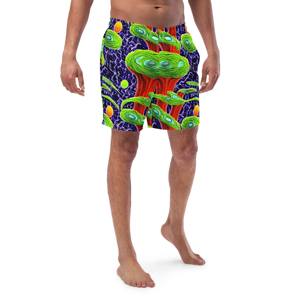 Psychedelic Grove on Swim Trunks — Front