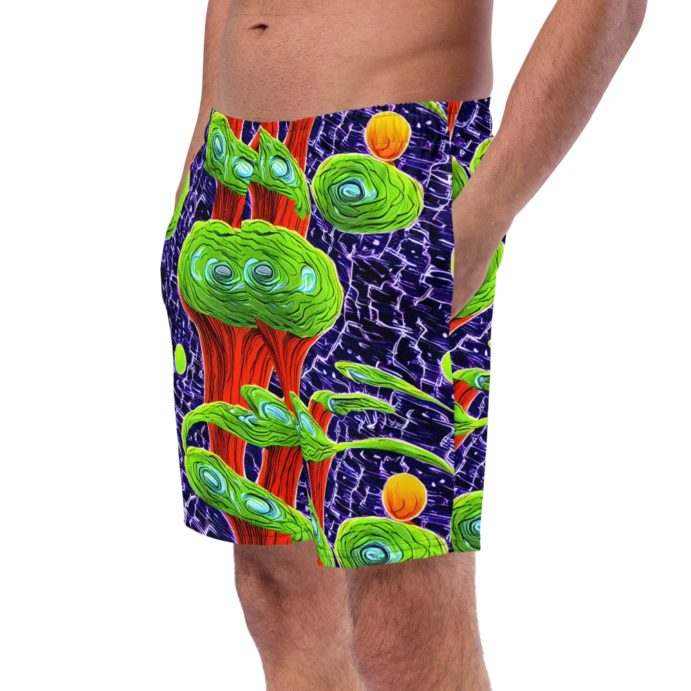 Psychedelic Grove on Swim Trunks — Left Front