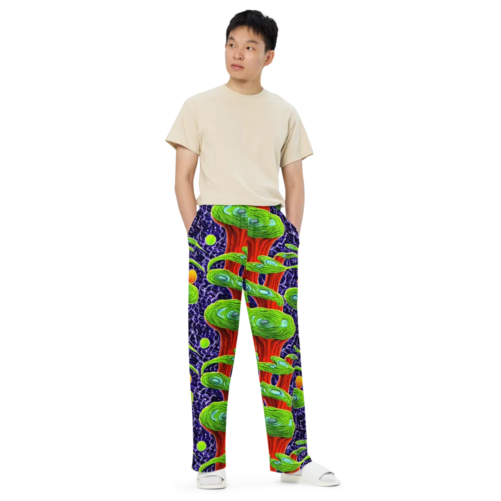 Psychedelic Grove on Wide-Leg Pants — Front