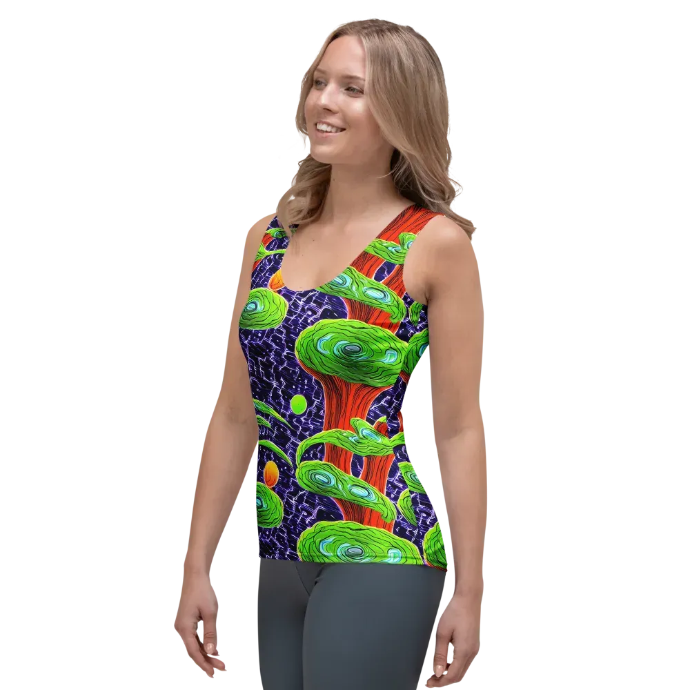 Psychedelic Grove on Women's Tank Top — Left Front