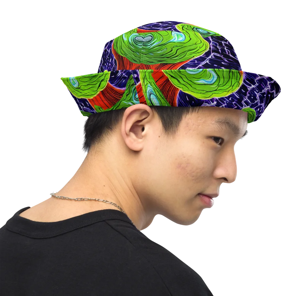Psychedelic Grove on Reversible Bucket Hat — Right Outside
