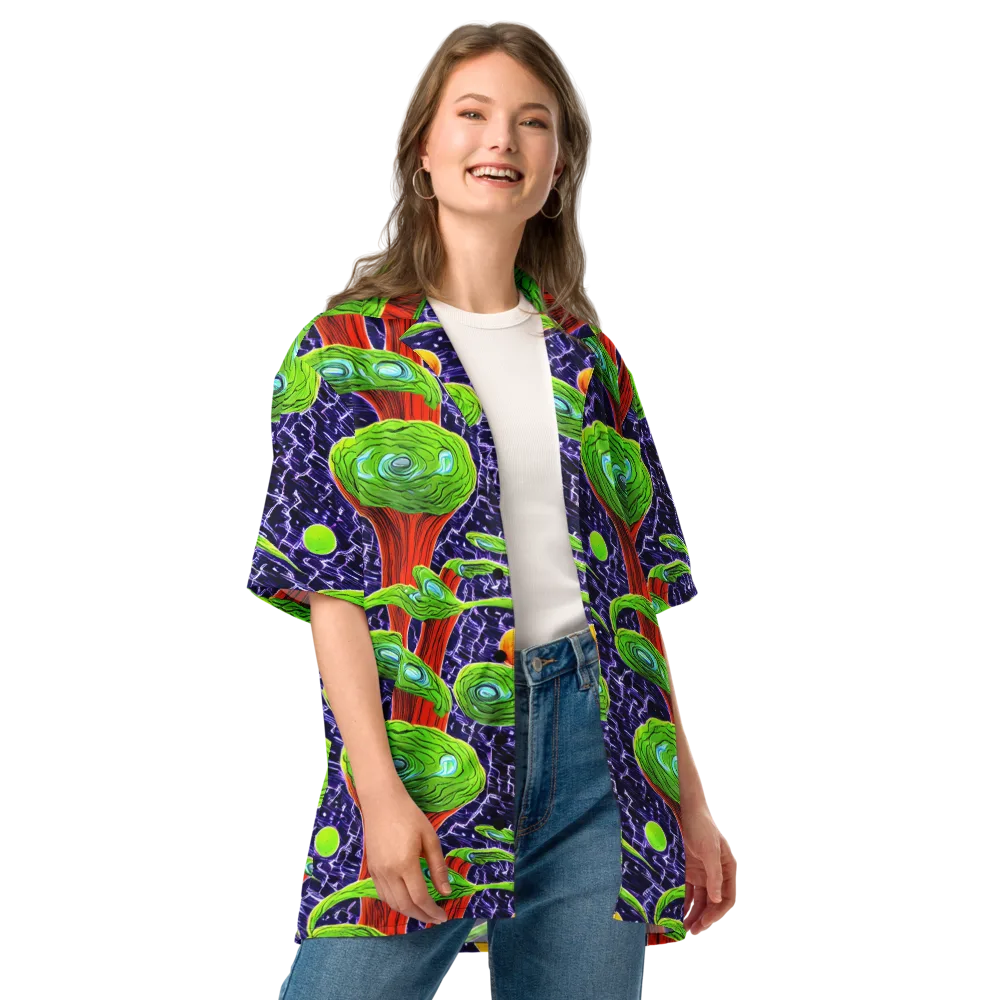 Psychedelic Grove on Button Shirt — Front