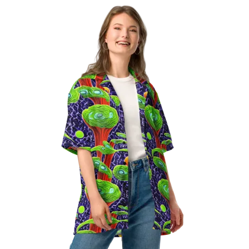Psychedelic Grove on a Button Shirt