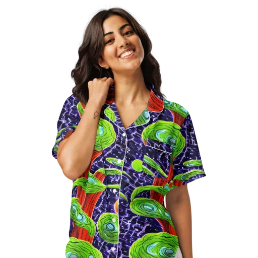 Psychedelic Grove on a Women's Short Sleeve Pajama Top