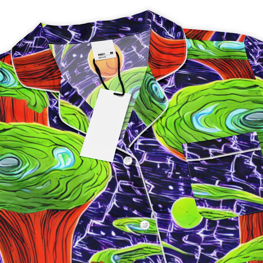 Psychedelic Grove on Women's Short Sleeve Pajama Top — Product details