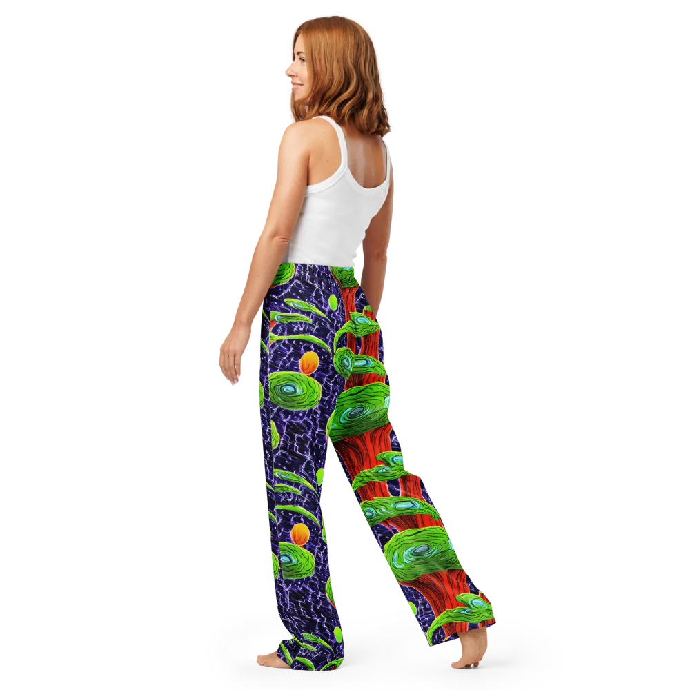 Psychedelic Grove on Women's Pajama Pants — Back