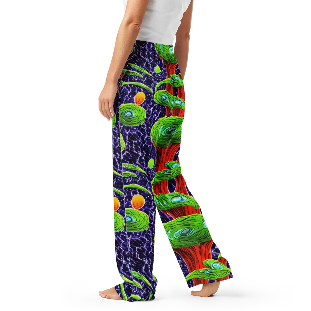 Psychedelic Grove on Women's Pajama Pants — Left