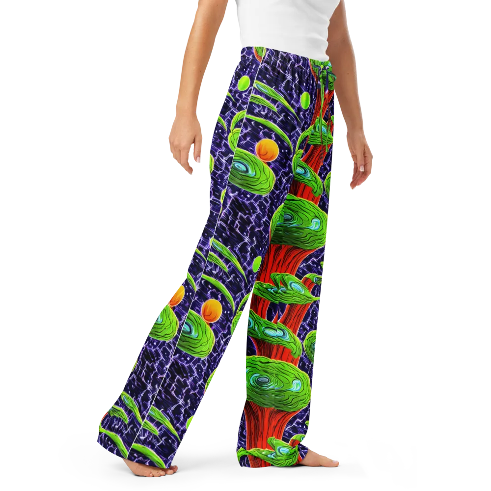 Psychedelic Grove on Women's Pajama Pants — Right Front
