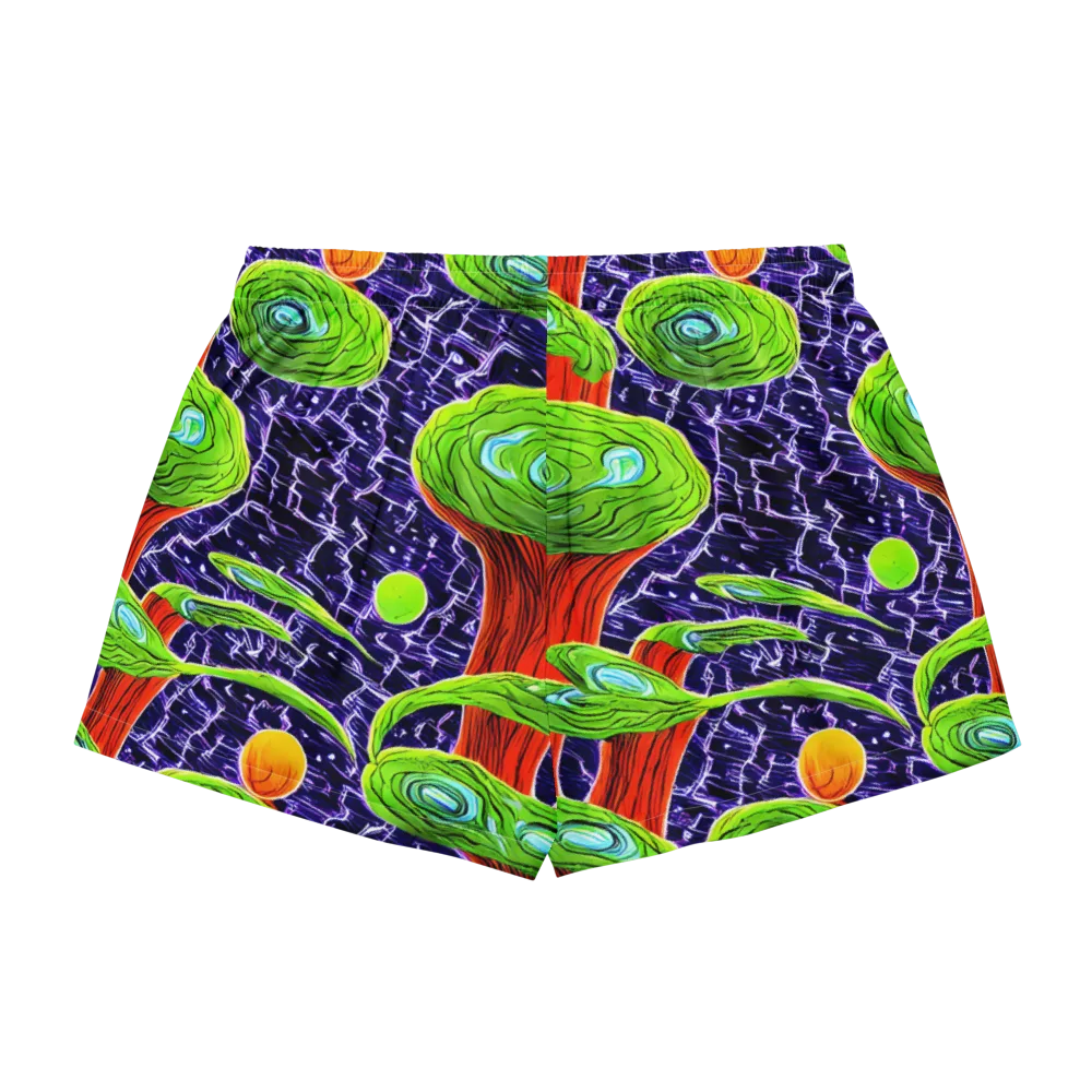 Psychedelic Grove on Women's Pajama Shorts — Back