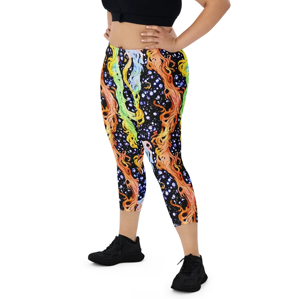 Celestial Serenade on Capri Leggings — Front