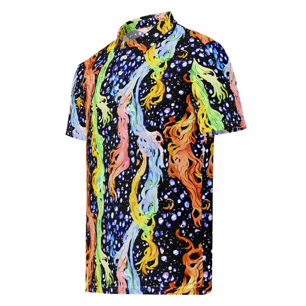Celestial Serenade on Men's Slim Fit Polo Shirt — Left Front