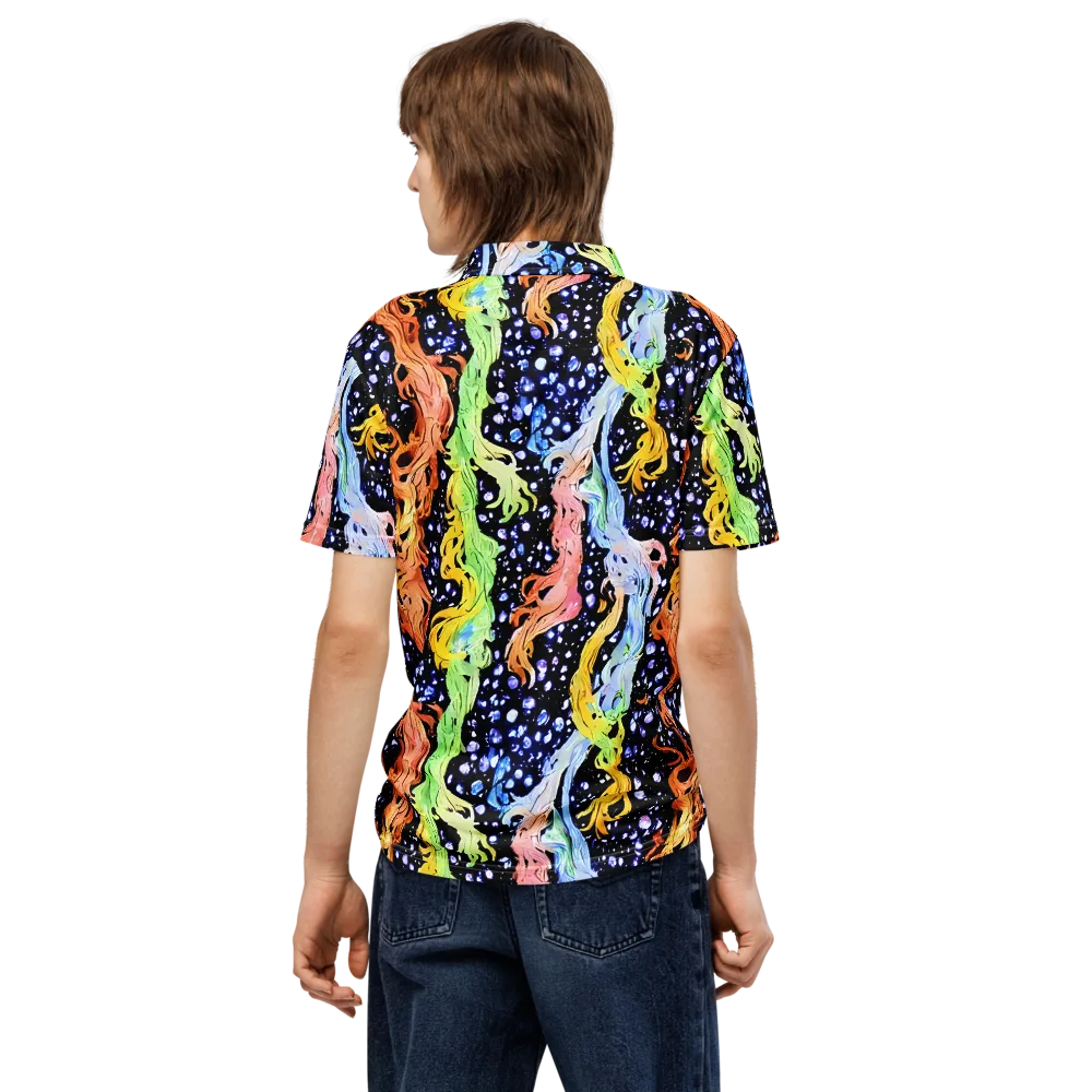 Celestial Serenade on Men's Slim Fit Polo Shirt — Back