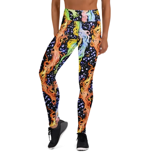 Celestial Serenade on a Yoga Leggings