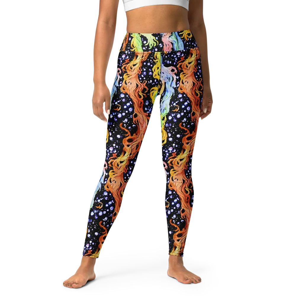 Celestial Serenade on Yoga Leggings — Front