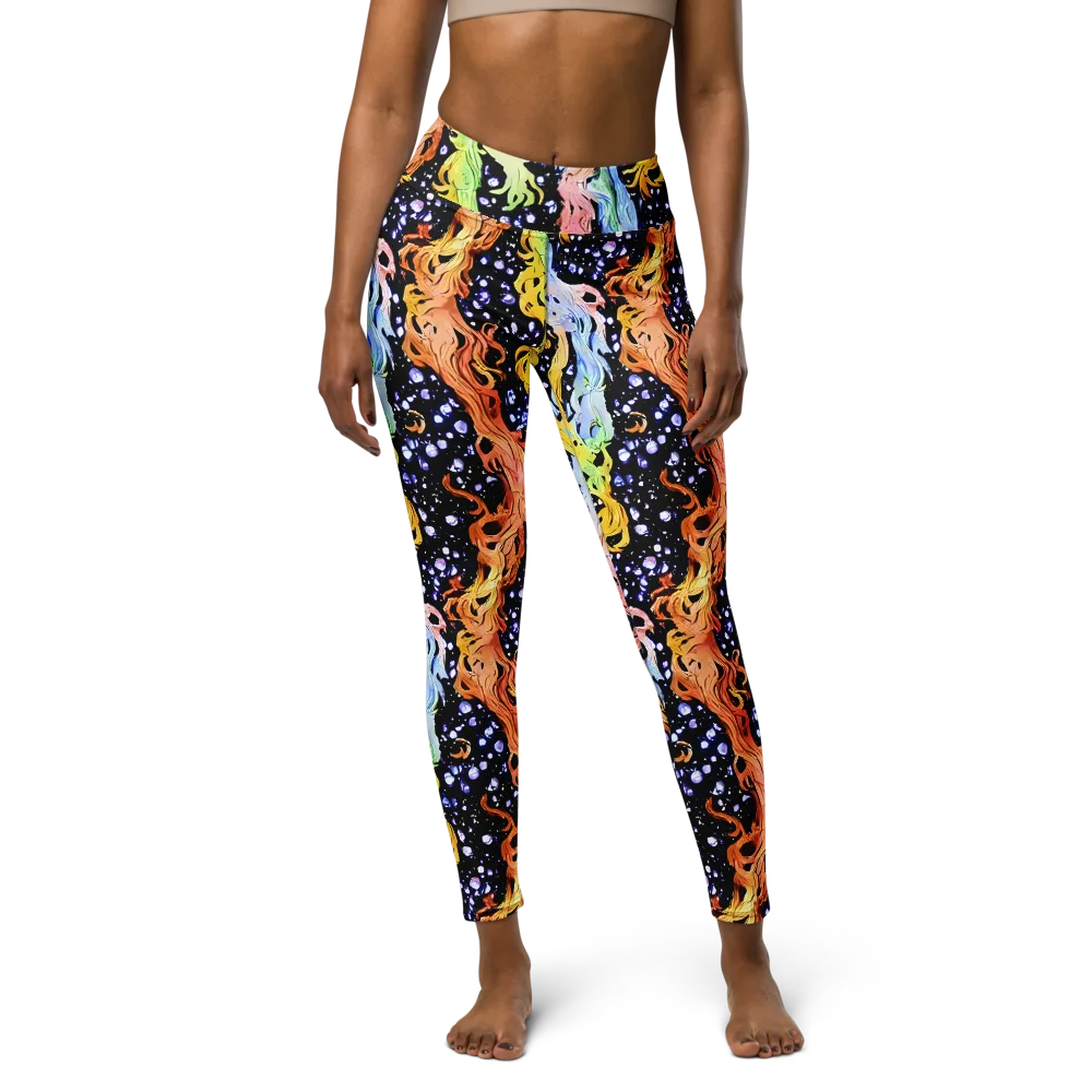 Celestial Serenade on Yoga Leggings — Front