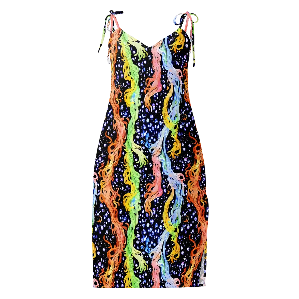 Celestial Serenade on Slip Dress — Front