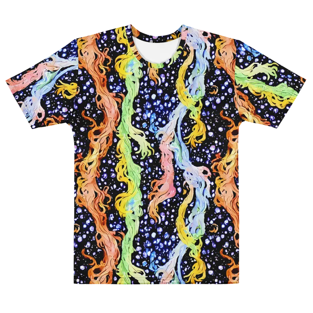 Celestial Serenade on Men's Cotton Crew Neck T-Shirt — Front