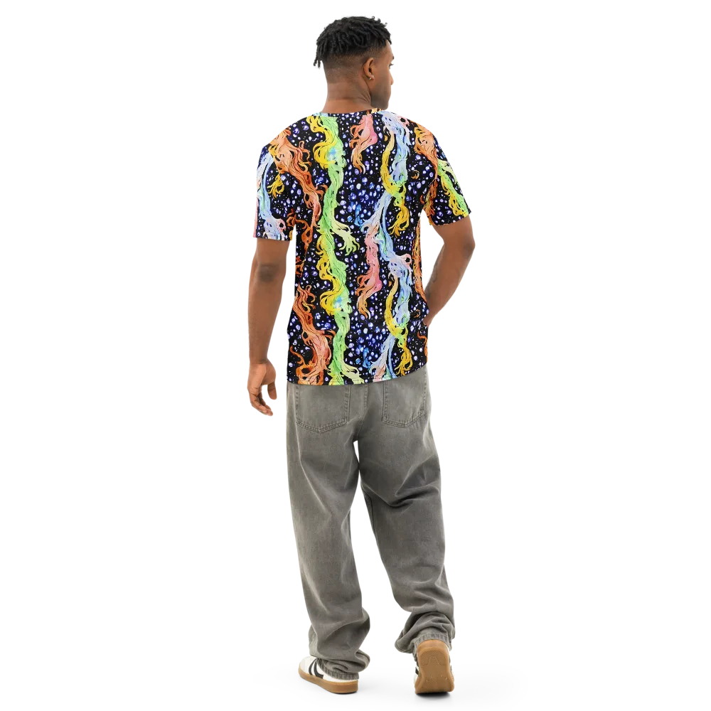 Celestial Serenade on Men's Cotton Crew Neck T-Shirt — Back