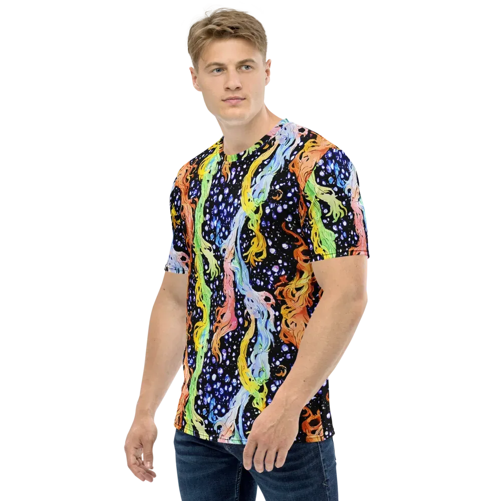 Celestial Serenade on Men's Crew Neck T-Shirt — Left