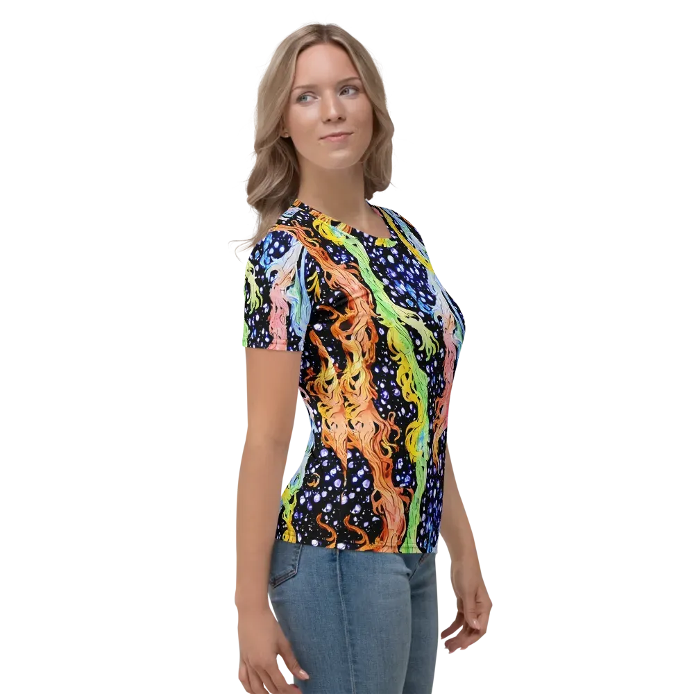 Celestial Serenade on Women's Crew Neck T-Shirt — Right