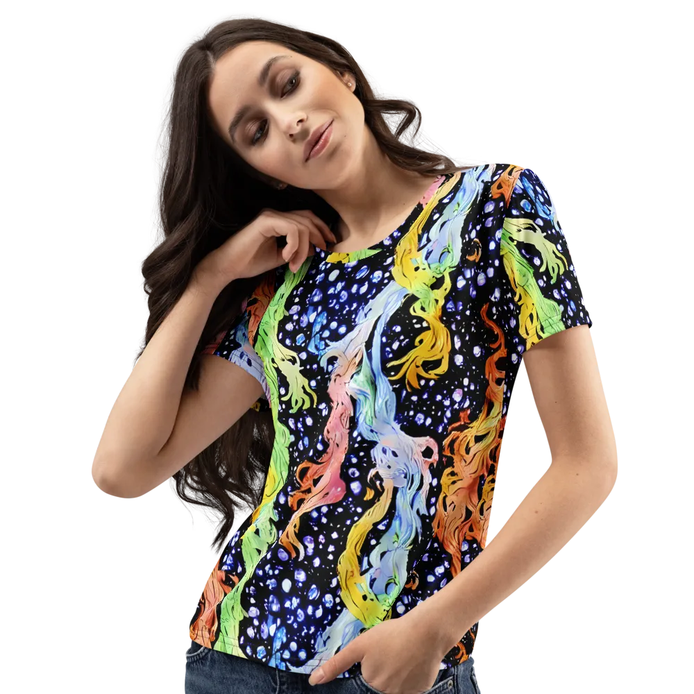 Celestial Serenade on Women's Crew Neck T-Shirt — Left Front