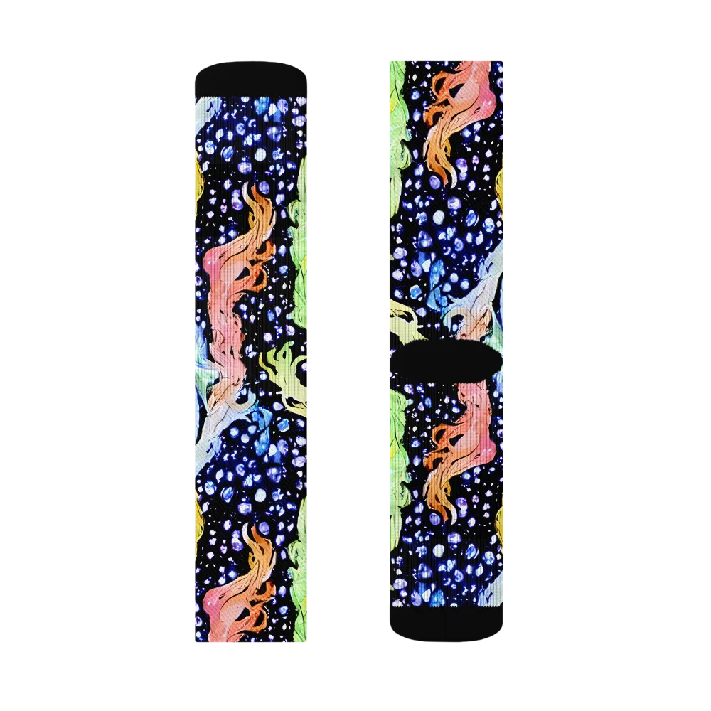 Celestial Serenade on Socks — Right Sock