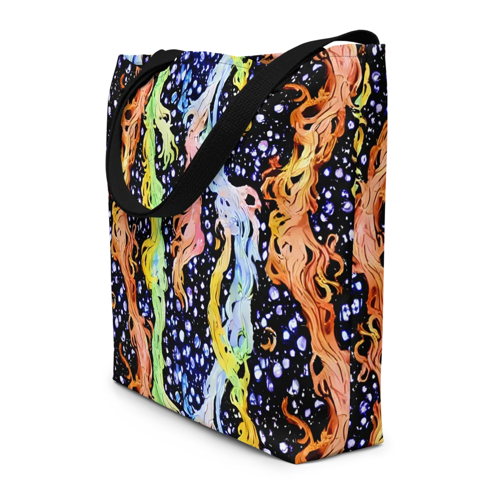 Celestial Serenade on Large Tote Bag W/ Pocket — Front