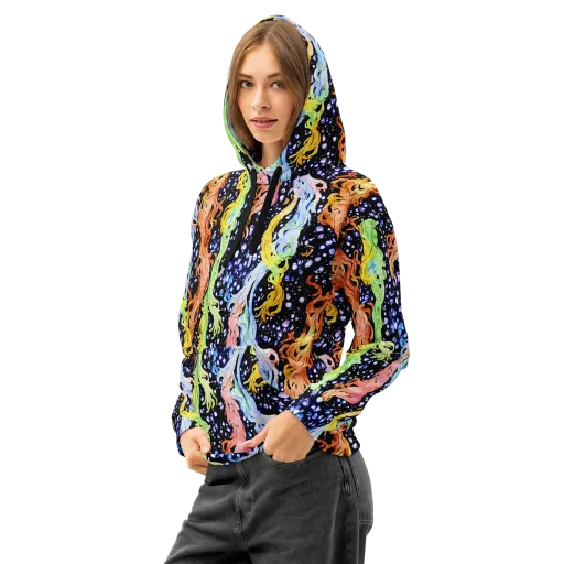 Celestial Serenade on a Cotton Hoodie
