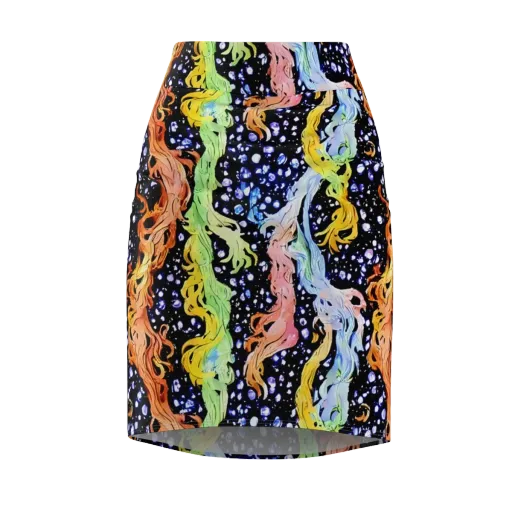 Celestial Serenade on a Pencil Skirt