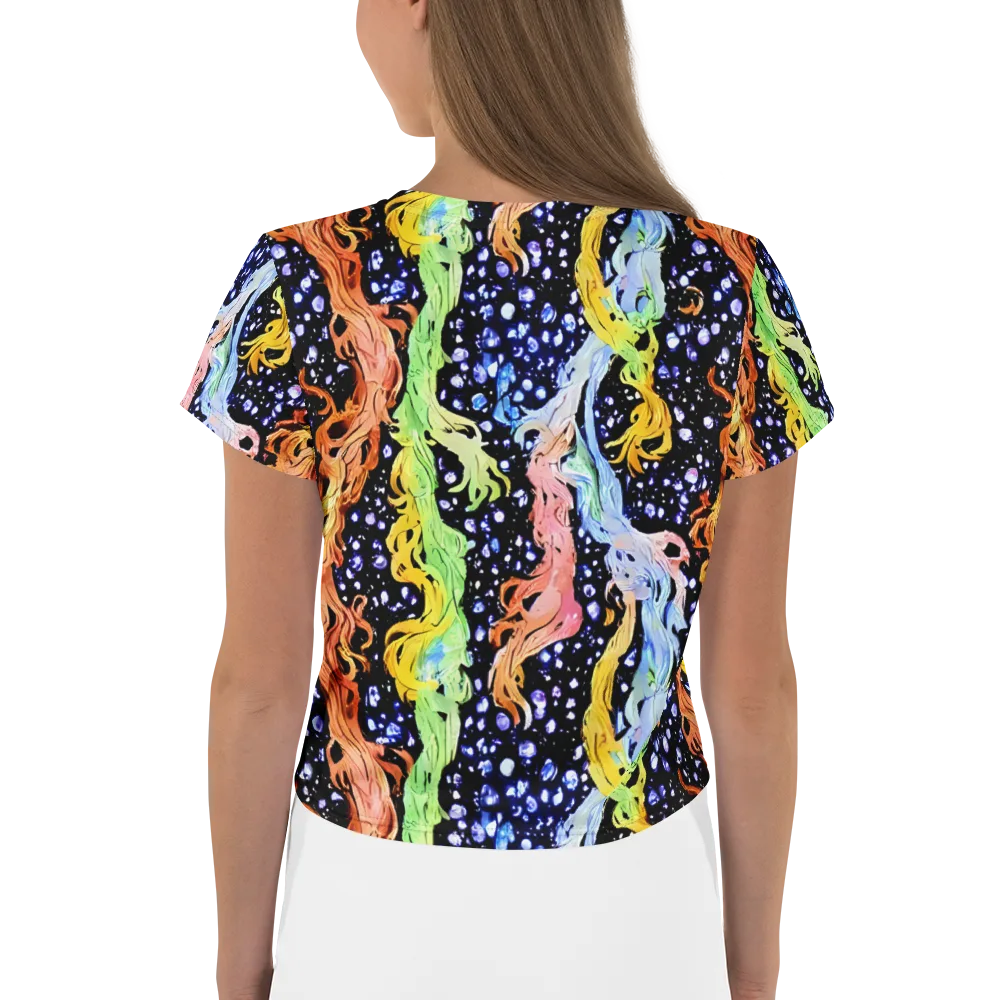 Celestial Serenade on Crop Tee — Back