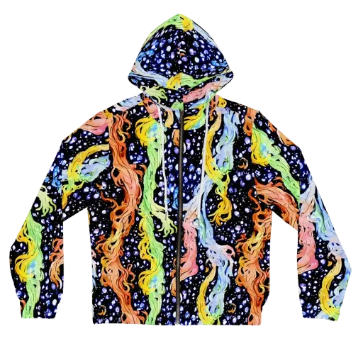 Celestial Serenade on a Women's Full-Zip Hoodie