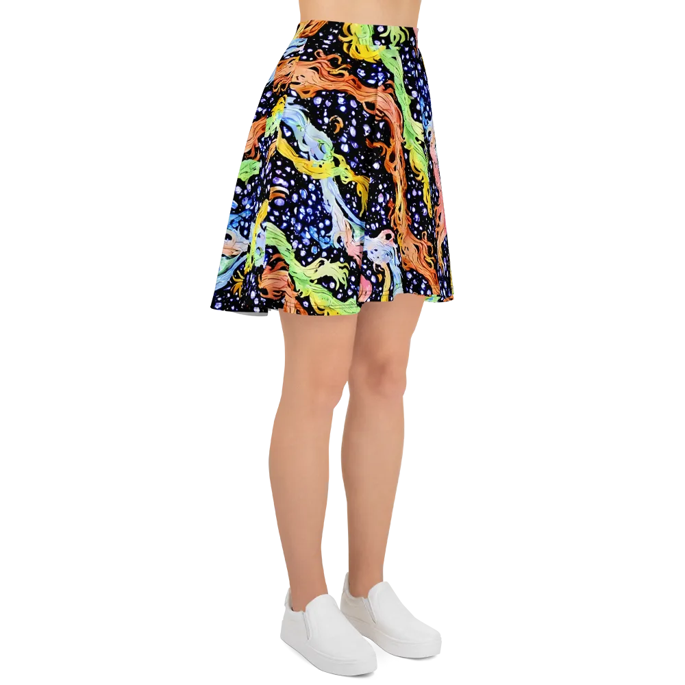 Celestial Serenade on Skater Skirt — Right