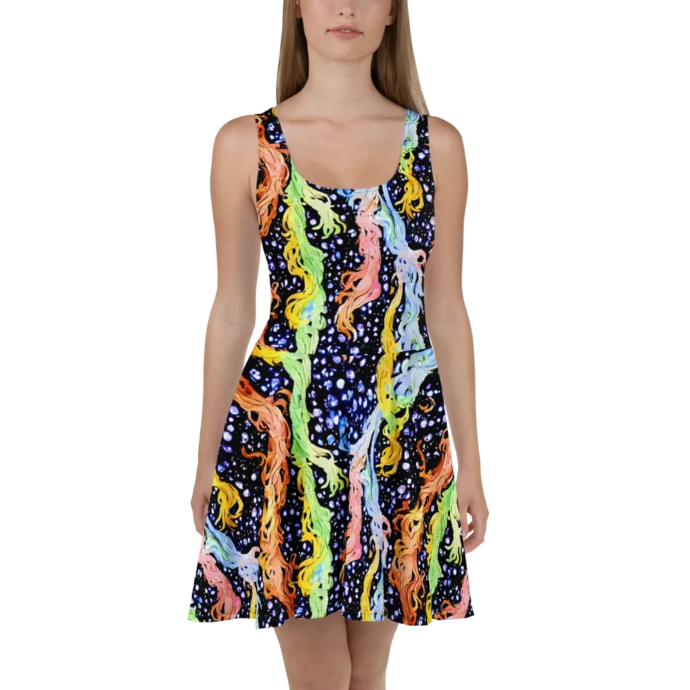 Celestial Serenade on Skater Dress — Front