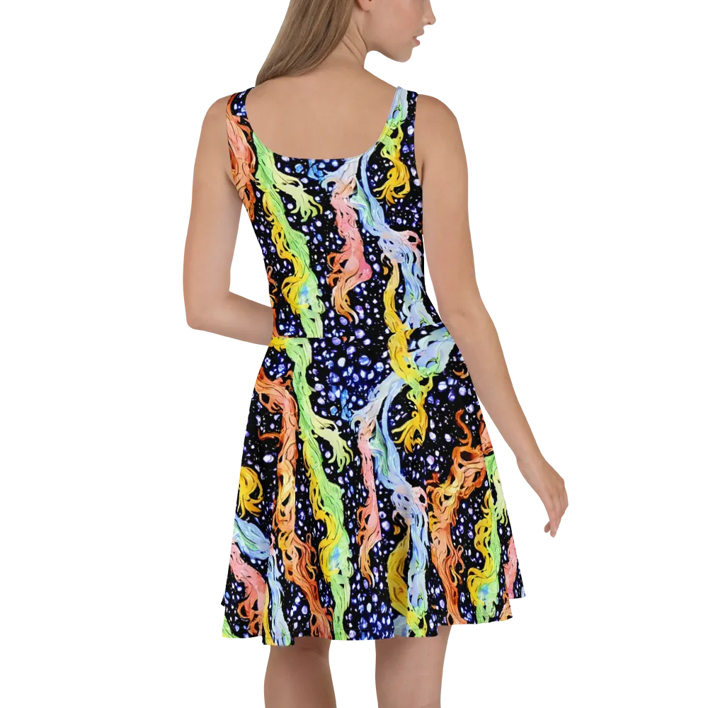 Celestial Serenade on Skater Dress — Back