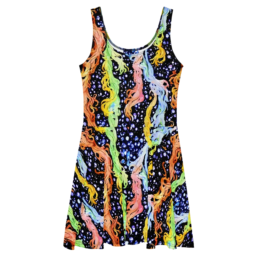 Celestial Serenade on Skater Dress — Front