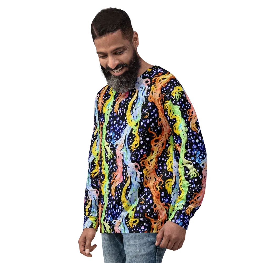 Celestial Serenade on Sweatshirt — Left Front