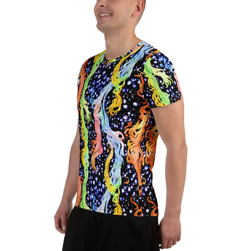 Celestial Serenade on Men's Athletic T-Shirt — Left