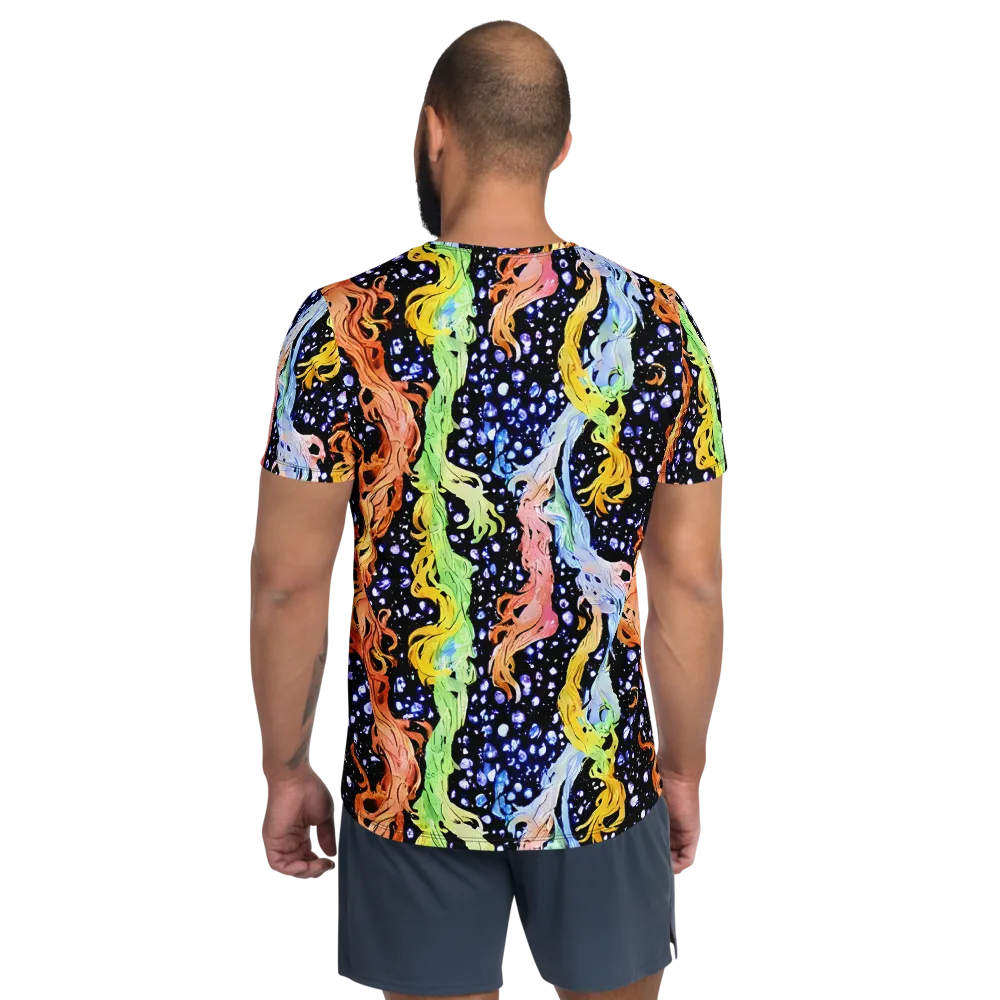 Celestial Serenade on Men's Athletic T-Shirt — Back
