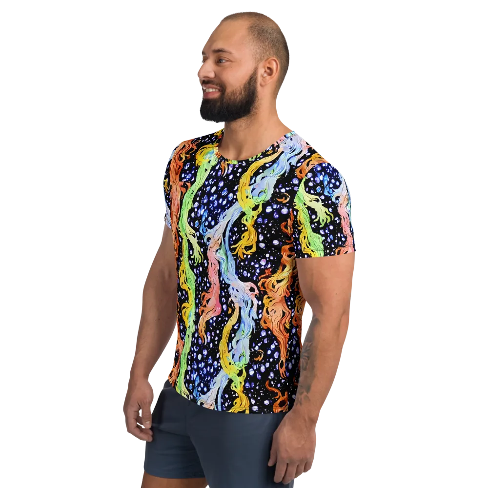 Celestial Serenade on Men's Athletic T-Shirt — Left