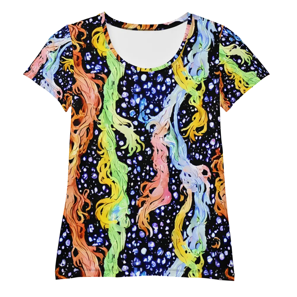 Celestial Serenade on Women's Athletic T-Shirt — Front