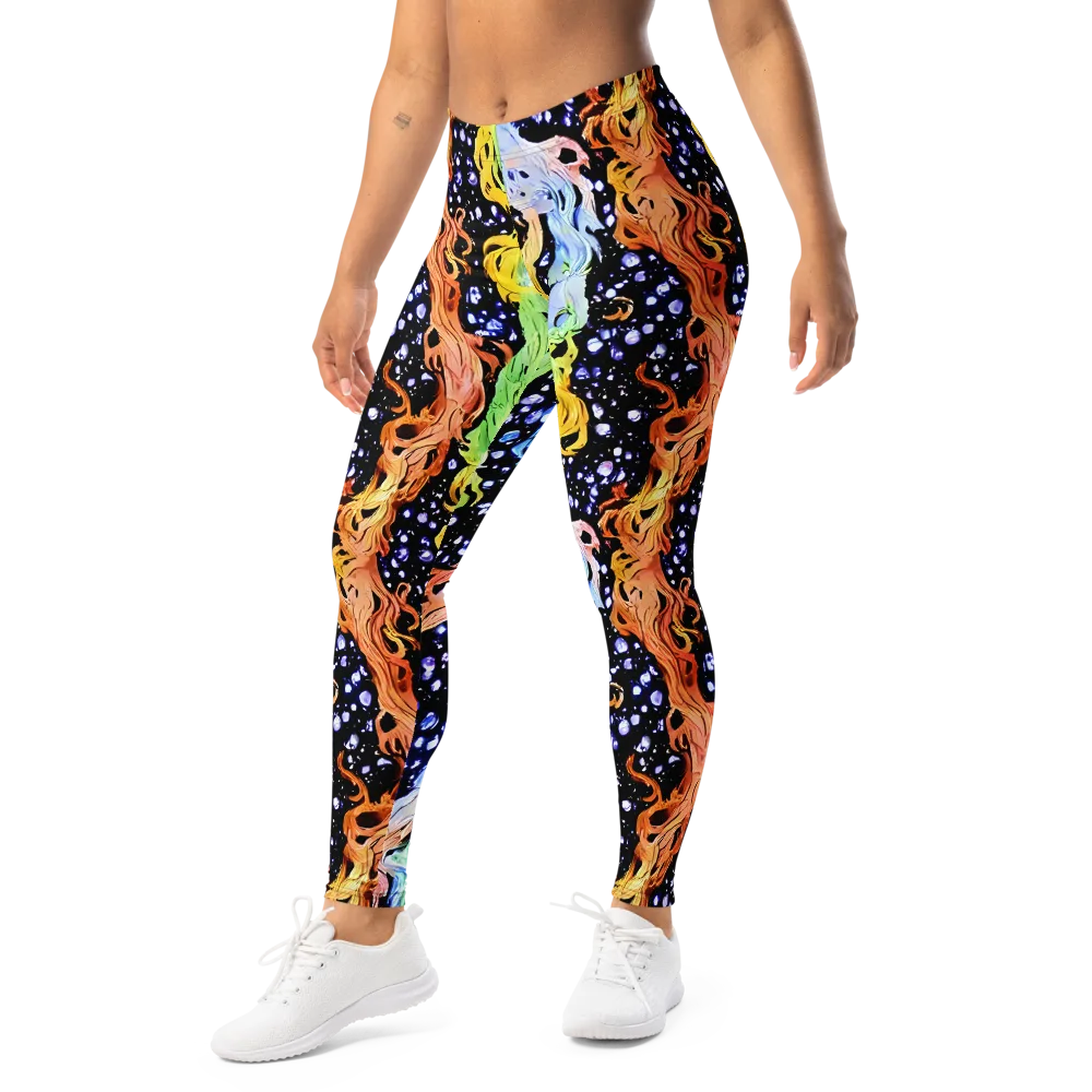 Celestial Serenade on Leggings — Left Front