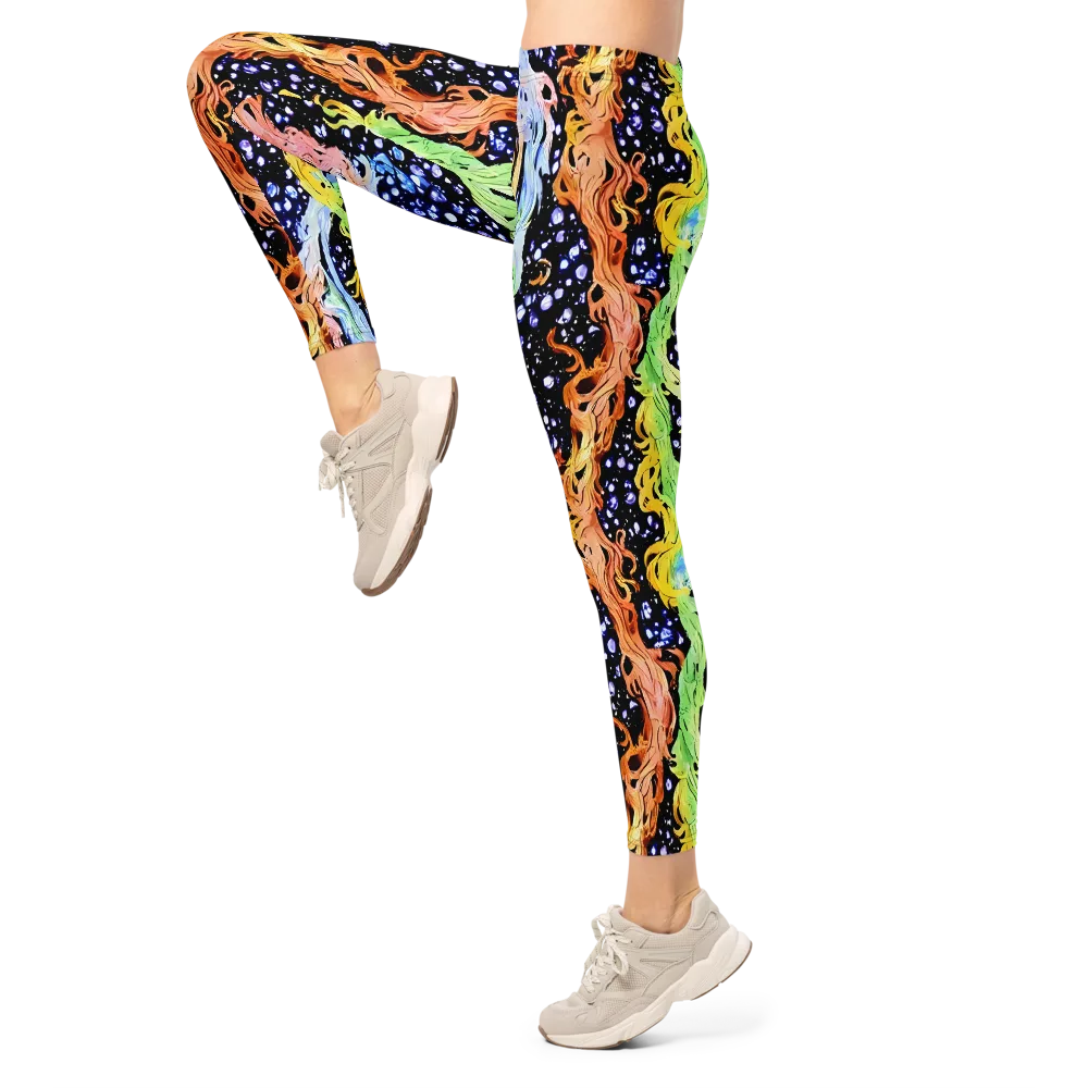 Celestial Serenade on Leggings — Left