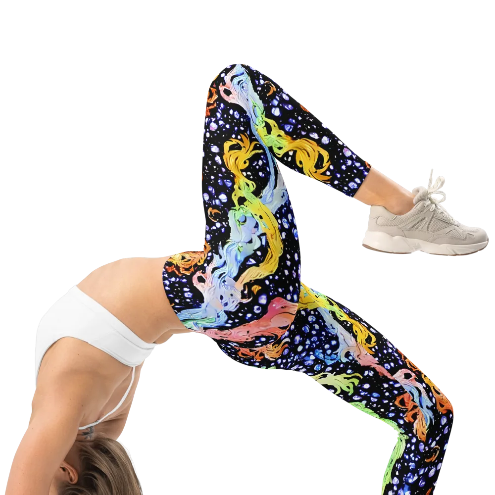 Celestial Serenade on Leggings — Right