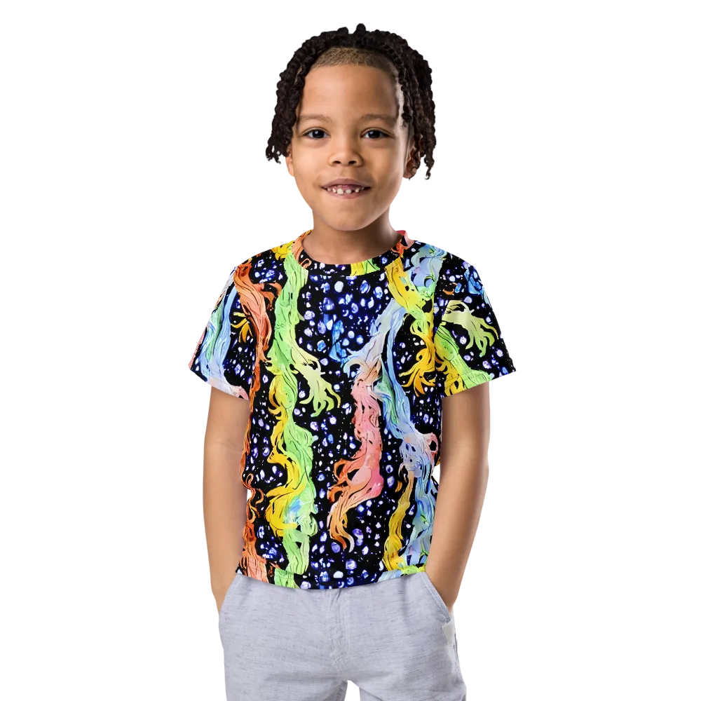 Celestial Serenade on Kids Crew Neck T-Shirt — Front