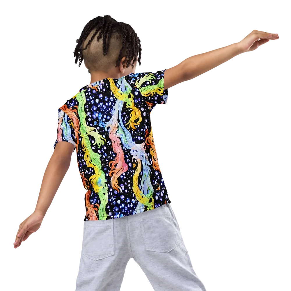 Celestial Serenade on Kids Crew Neck T-Shirt — Back