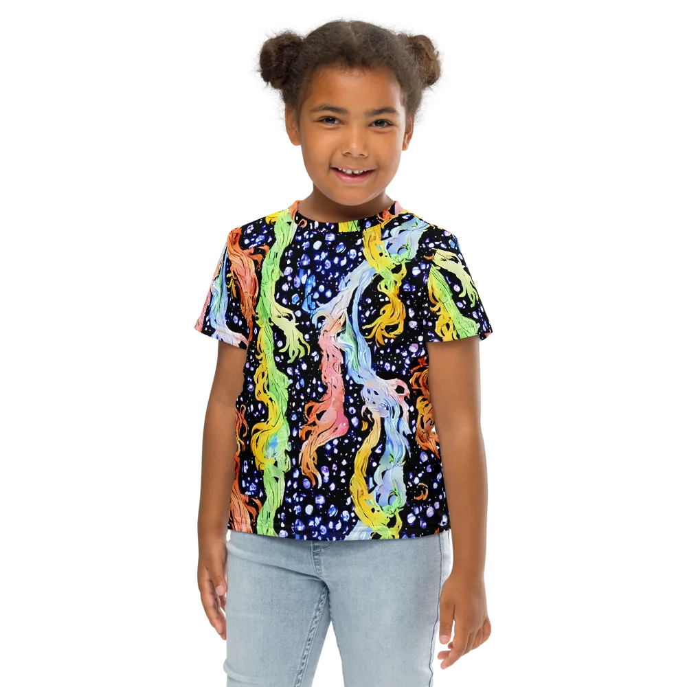 Celestial Serenade on Kids Crew Neck T-Shirt — Front